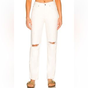 The Lasso Jean in White Free People Size 31